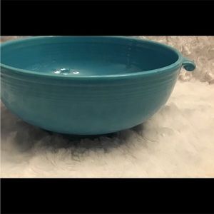 Vintage fiestaware turquoise casserole bowl